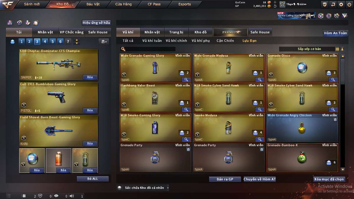 shop acc cf uy tin gia re